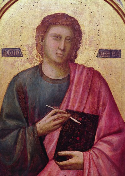 St. John the Evangelist, left panel of the Badia Altarpiece, c.1301 (detail) by Giotto di Bondone